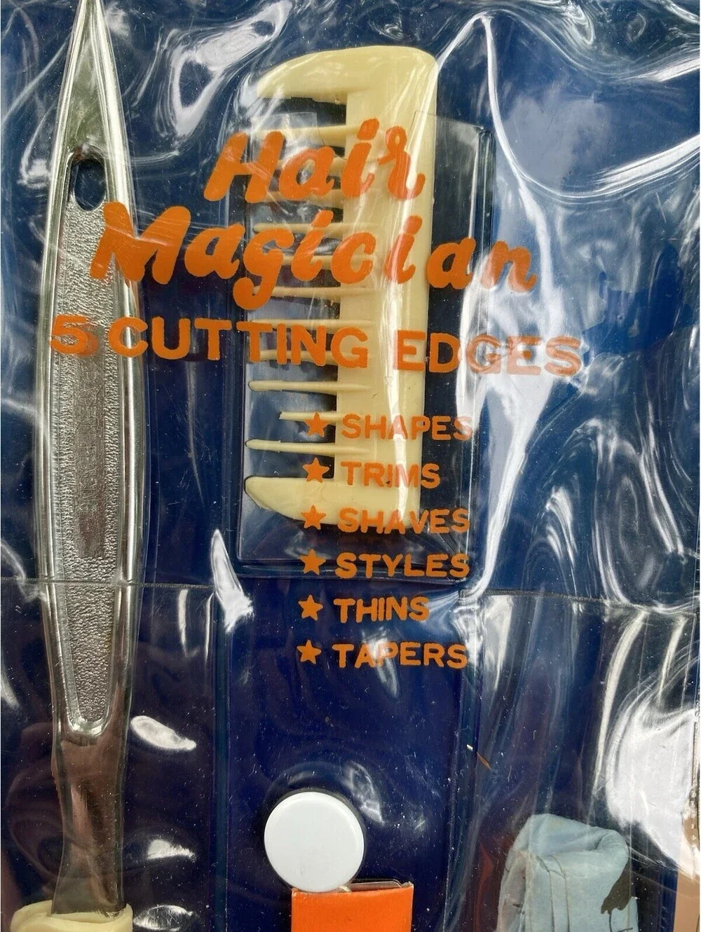 Hair Magician 5 Cutting Edges Kit By K-Tel 1973 USA Unused Vintage